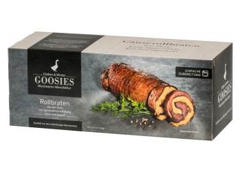 Gänserollbraten mit Semmelknödelfüllung